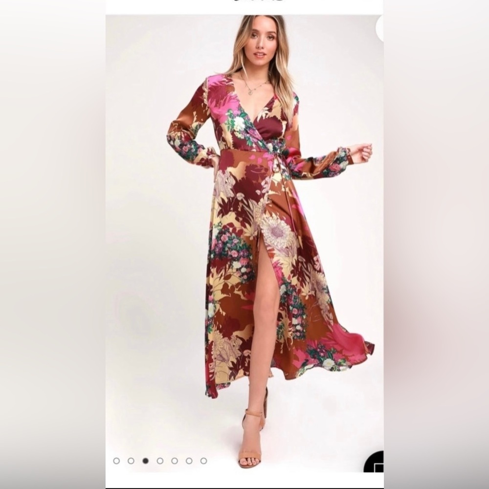 Lulus Wrap dress “put a smile on”